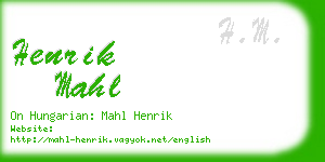 henrik mahl business card
